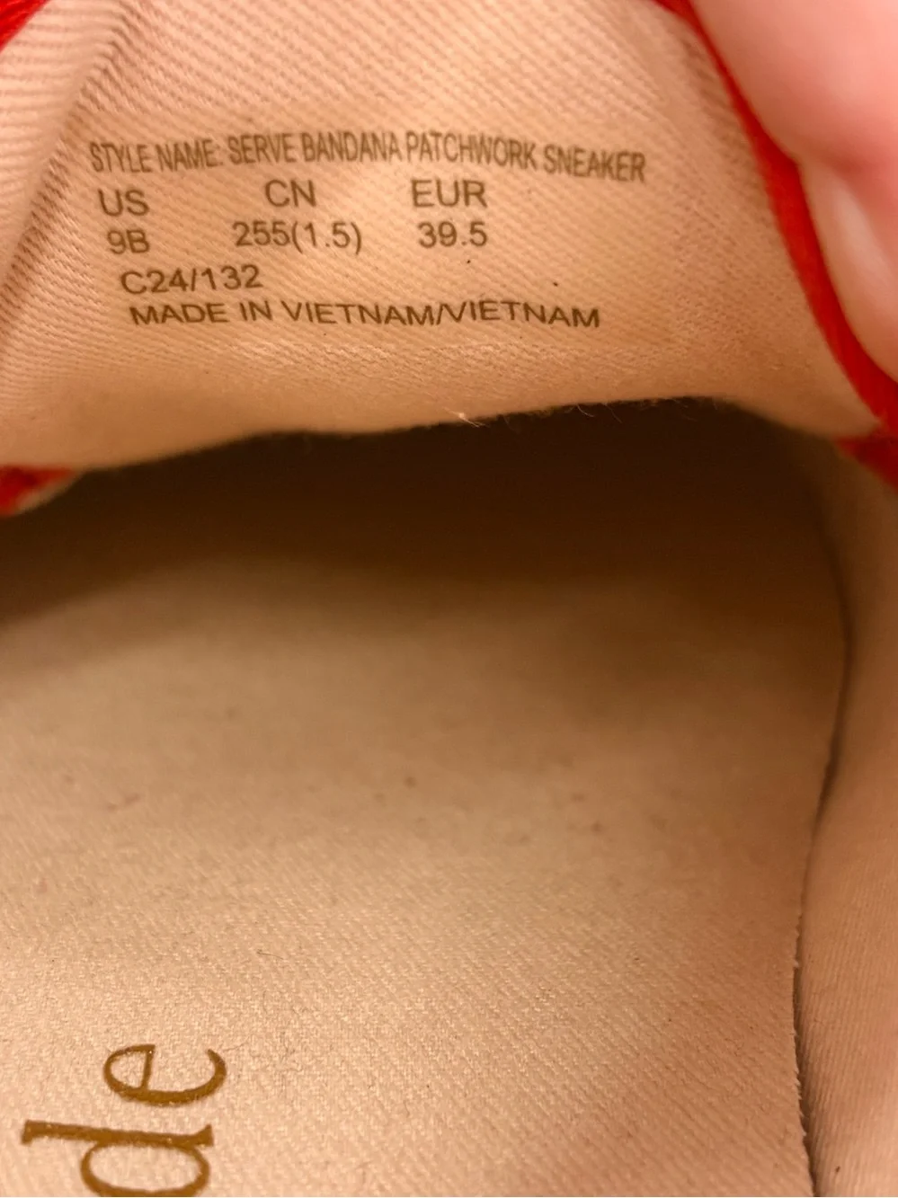 kate spade Pink and Red Bandana-Print Platform Sneakers Size 9 NWT